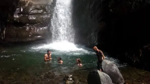 Waterfall scenery near Bharmour; exact location unverified